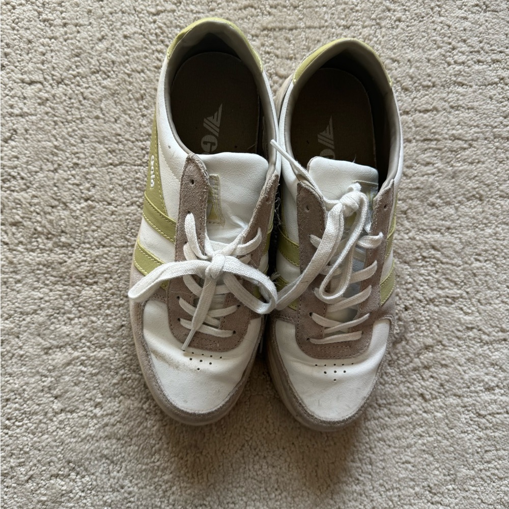 GOLA White and Green Sneakers